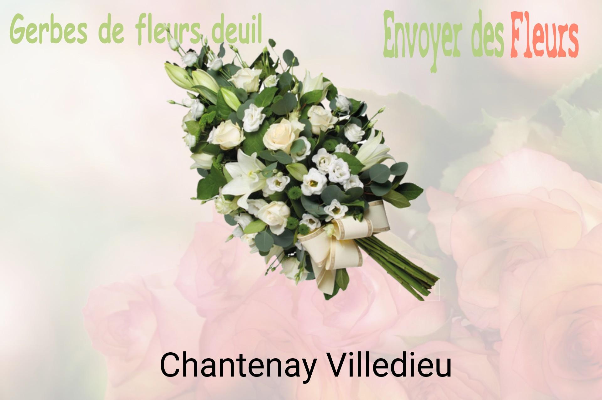 Gerbe de fleurs de deuil livrée à Chantenay-Villedieu